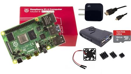 Kit Raspberry Pi 4 B 2gb Original + Fuente 3A + Gabinete + Cooler + HDMI + Mem 64gb + Disip